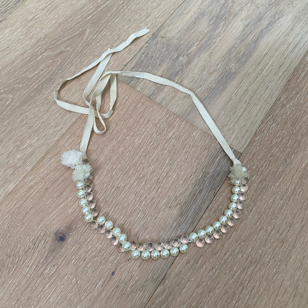 J Crew/ Crewcuts Girls Pearl Tie Necklace